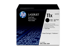 HP 11X 2-pack High Yield Black Toner LaserJet