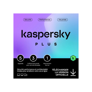 Kaspersky Plus 5 postes 1 an